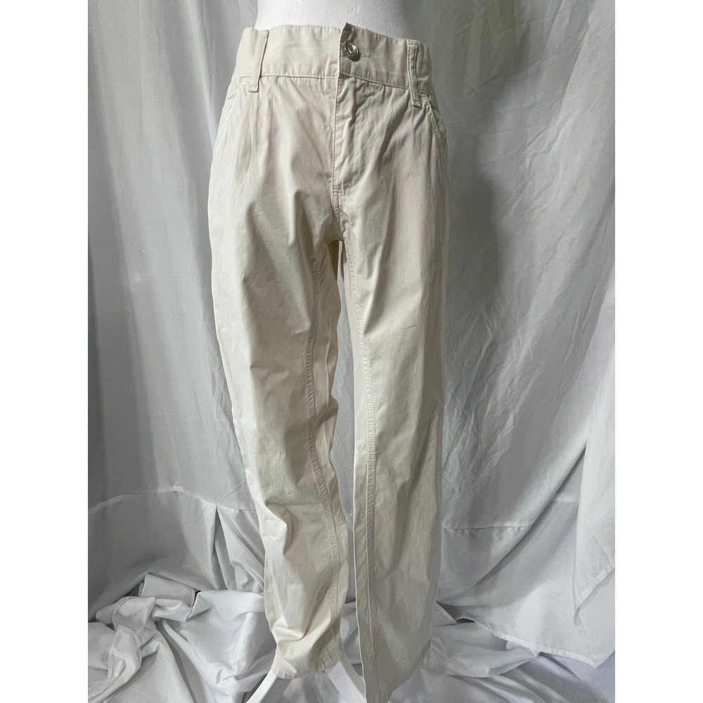 Dolce & Gabbana Cream Cotton Straight Leg Trousers Size 50EU US14